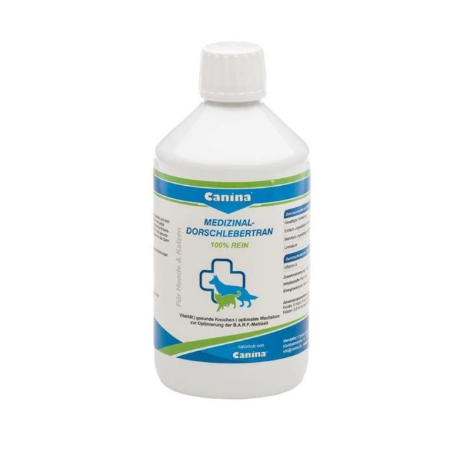 Canina Pharma Medizinal-Dorschlebertran 500ml 3 Canina Pharma Medizinal-Dorschlebertran 500ml