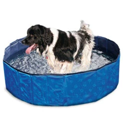 Karlie Flamingo DOGGY POOL Swimmingpool Für Hunde - Blau Gemustert
