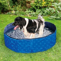 Karlie Flamingo DOGGY POOL Swimmingpool Für Hunde - Blau Gemustert -FLEXI Verkäufe 521480 var 4