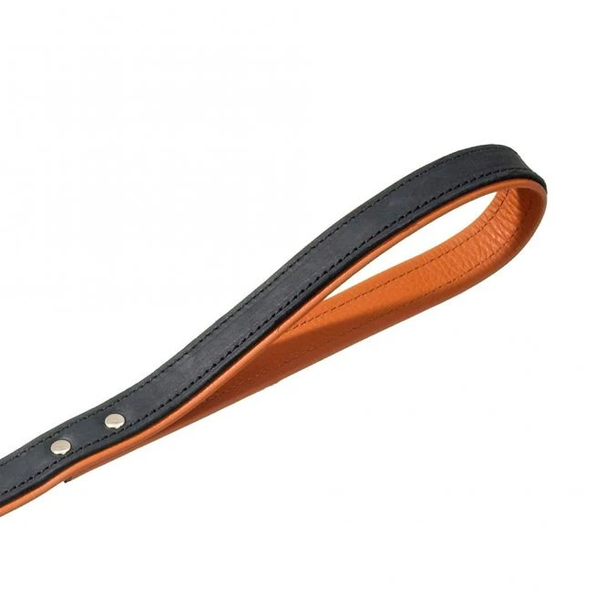 Karlie Rodeo Leine Genietet, 22mm 100cm - Schwarz/cognac 5 Karlie Rodeo Leine Genietet, 22mm 100cm - Schwarz/cognac – Bild 3