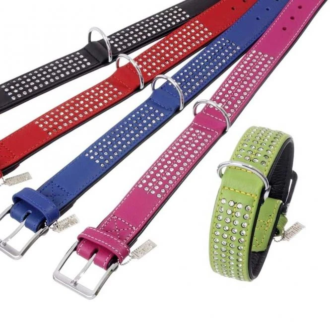 Karlie VINTAGE Strass Halsband 4-reihig Kiwi - 65 Cm 3 Karlie VINTAGE Strass Halsband 4-reihig Kiwi - 65 Cm